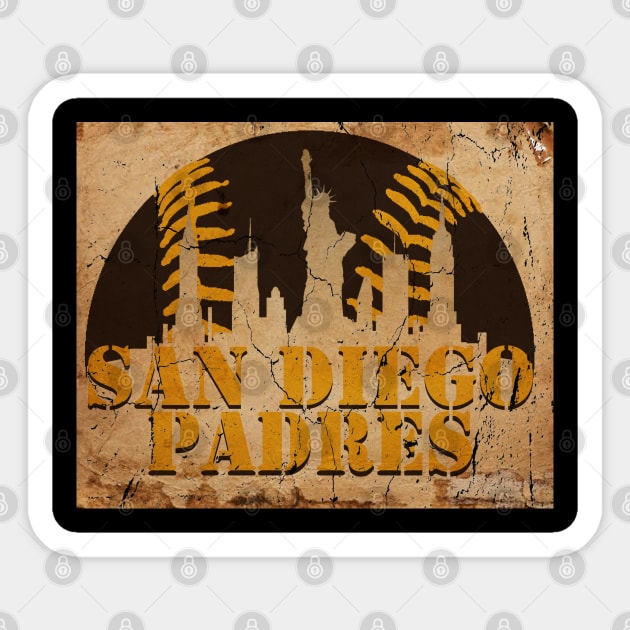 SAN DIEGO PADRES-vintage Sticker by OFFblack